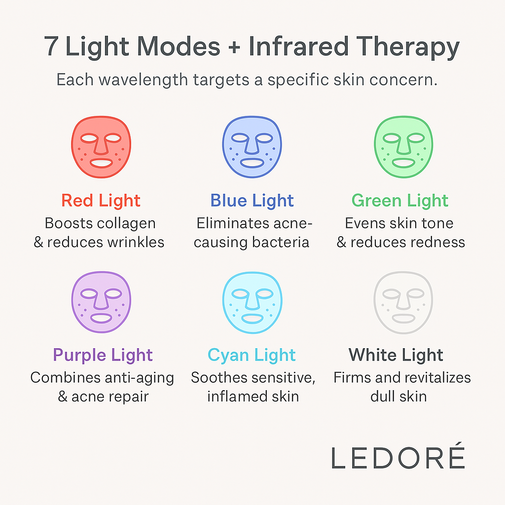 Ledoré AuraMask – LED Multi Light Therapy Mask + FREE GIFT